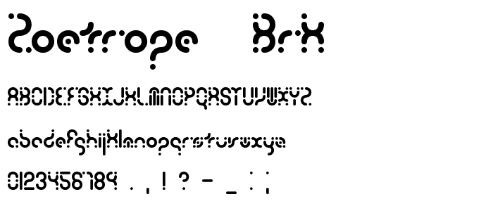 Zoetrope -BRK- font